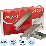 Скобы для степлера №24/6 Maped оцинкованные 1000 шт./уп,324405