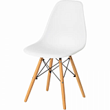 Стул CINDY (EAMES) (mod. 1801) / 1шт в уп, дерево бук/мет/сид плас, белый
