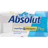 Мыло туалетное ABSOLUT PRO серебро+гиалурон 90гр 6202