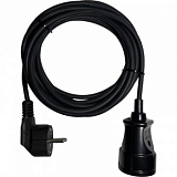 Удлинитель PROGIX PG117 1р/5м/1,5кВт/6А заземление, черный, ПВС 3х0.75