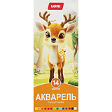 Краски акварельные FUNNY FRIENDS, 14 цветов, б/к Ааф-004 набор