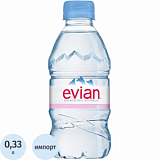 Вода минеральная Evian ПЭТ негаз. 0,33л