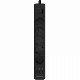 Сетевой фильтр HARPER UCH-560 Black 5р/3м/4кВт/16А 3xUSB (H00003013)