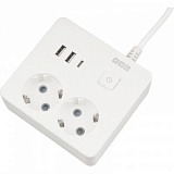 Удлинитель Power Cube, 2р/1.9м выкл.,3USB, 3.5кВт, 16А,3x1,0 белый(PC-1-2M)