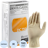 Перчатки мед. смотров. латекс н/c,н/о, текст,2хлор MANUAL DC750 (M) 50п/уп