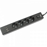 Удлинитель Power Cube, 4р/1.9м выкл.,3USB, 3.5кВт,16А,,3x1,0 черн(PC-7B-2M)