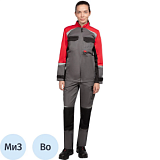 Куртка лет жен TOPFORT Грегаль (л23) сер/крас 96-100/158-164