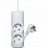 Удлинитель PROGIX PG210 2р/2м/2,2кВт/10А заземление, белый, ПВС 3х0.75