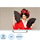 Телевизор AKAI TA32BF552 FullHD Смарт 32 дюйма, белый (Android)