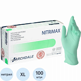 Перчатки нитрил. н/с. н/о ,зеленые 185 NitriMax (XL) 50п/уп, 4гр
