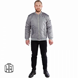 Бомбер сер/св.зеленый с логотипом ПИК 3XL(р.56)