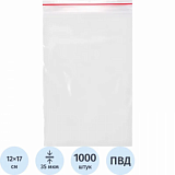 Пакет с замком (Zip Lock) 12х17 см, 35 мкм, 1000шт/уп